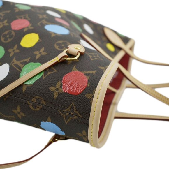 LOUIS VUITTON x YK Neverfull MM Monogram Canvas Shoulder Bag Brown - Picture 7 of 14